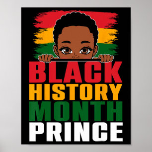 Schwarzer Geschichtsmonat Prinz Little Melanin Afr Poster