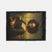 Schwarzer Geschichtsmonat Schwarze Mona Lisa Afroa Fleecedecke (Vorderseite (Horizontal))