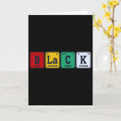 Schwarzer Geschichtsmonat Schwarze Periodensystem- Karte (Gelbe Blume)