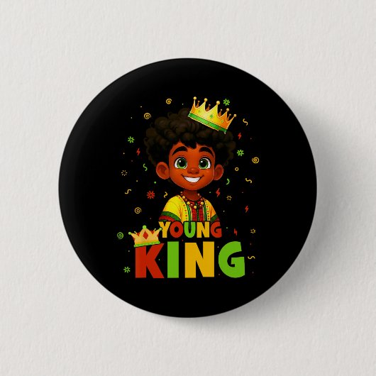 Schwarzer Geschichtsmonat Schwarzer Junger König A Button (Vorderseite)