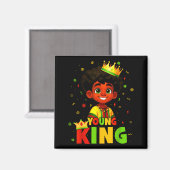 Schwarzer Geschichtsmonat Schwarzer Junger König A Magnet (Vorderseite/Rückseite)