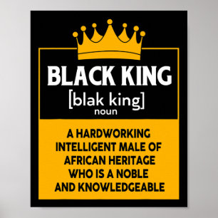 Schwarzer Geschichtsmonat Schwarzer König für afri Poster