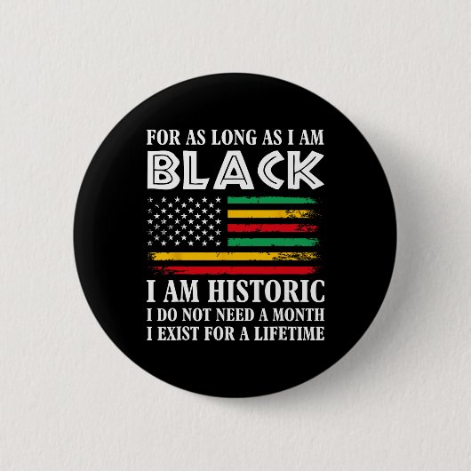 Schwarzer Geschichtsmonat Solange ich schwarz bin, Button (Vorderseite)