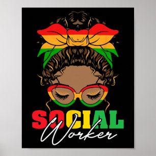 Schwarzer Geschichtsmonat Sozialarbeiter Sozialarb Poster