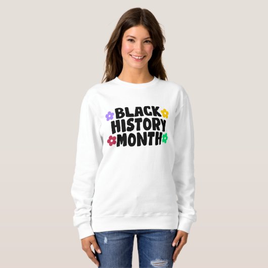 Schwarzer Geschichtsmonat Sweatshirt (Vorne ganz)