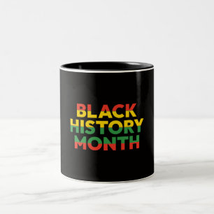 Schwarzer-Geschichtsmonat-Tasse Zweifarbige Tasse