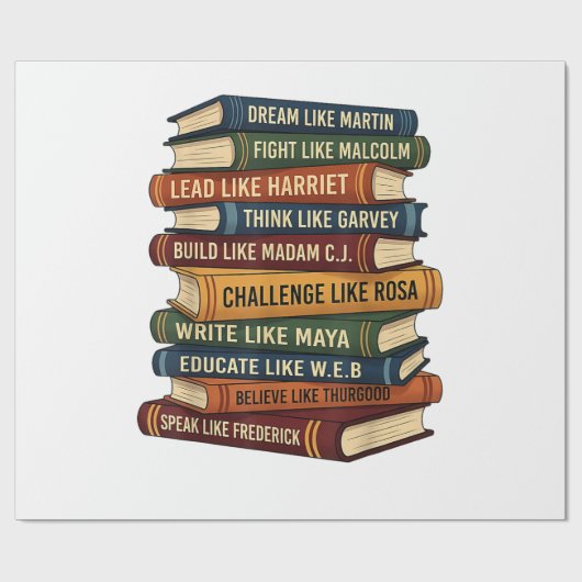 Schwarzer Geschichtsmonat Traum Geschenkpapier (Flach)