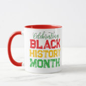 Schwarzer Geschichtsmonat-Typografie feiern Tasse (Links)