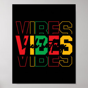 Schwarzer Geschichtsmonat Vibes Farbige Afroamerik Poster