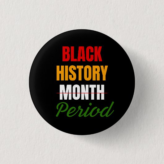 Schwarzer Geschichtsmonat Zeitraum Afroamerikaner Button (Vorderseite)