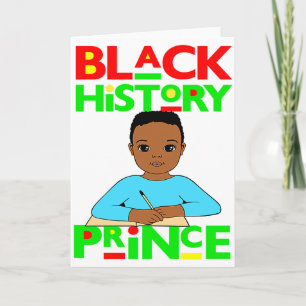 Schwarzer Geschichtsprinz Melanin Junge Sohn Bruh  Karte