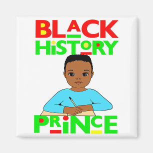 Schwarzer Geschichtsprinz Melanin Junge Sohn Bruh  Magnet