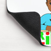 Schwarzer Geschichtsprinz Melanin Junge Sohn Bruh Mousepad (Ecke)