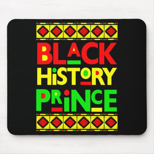 Schwarzer Geschichtsprinz Melanin Junge Sohn Bruh Mousepad (Vorne)