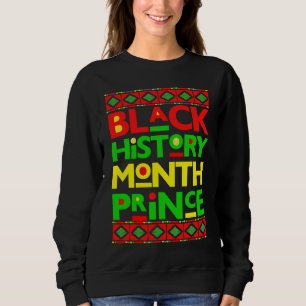 Schwarzer Geschichtsprinz Melanin Junge Sohn Bruh  Sweatshirt
