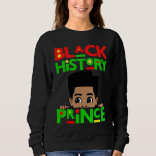 Schwarzer Geschichtsprinz Melanin Junge Sohn Bruh Sweatshirt