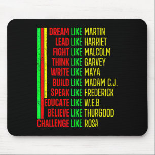 Schwarzer Geschichtsstolz Martin Schwarzer Afro Af Mousepad