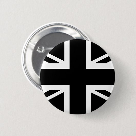 Schwarzer Gewerkschafts-Jack-britische (BRITISCHE) Button (Vorne & Hinten)