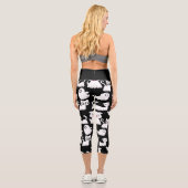 Schwarzer Ghost-Geisterhund Capri Leggings (Rückseite)