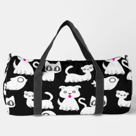 Schwarzer Ghost-Geisterhund Duffle Bag