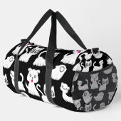 Schwarzer Ghost-Geisterhund Duffle Bag (Rechte Ecke)