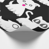 Schwarzer Ghost-Geisterhund Geschenkpapier (Ecke)