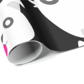 Schwarzer Ghost-Geisterhund Geschenkpapier (Rolleneckpunkt)