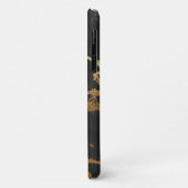 Schwarzer Gildenmarmor mit Lilie Case-Mate iPhone Hülle (Hinten/Links)