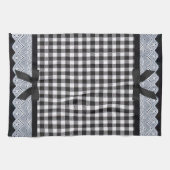Schwarzer Gingham Handtuch (Horizontal)