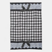 Schwarzer Gingham Handtuch (Vertikal)