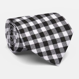 Schwarzer Gingham Krawatte