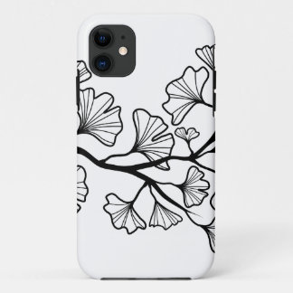 schwarzer Ginkgobaum mit Blätter Case-Mate iPhone Hülle