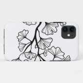 schwarzer Ginkgobaum mit Blätter Case-Mate iPhone Hülle (Rückseite (Horizontal))