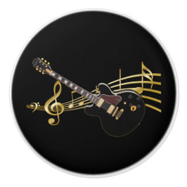 Schwarzer Gitarren-Griff Keramikknauf