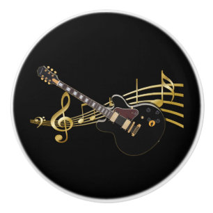 Schwarzer Gitarren-Griff Keramikknauf