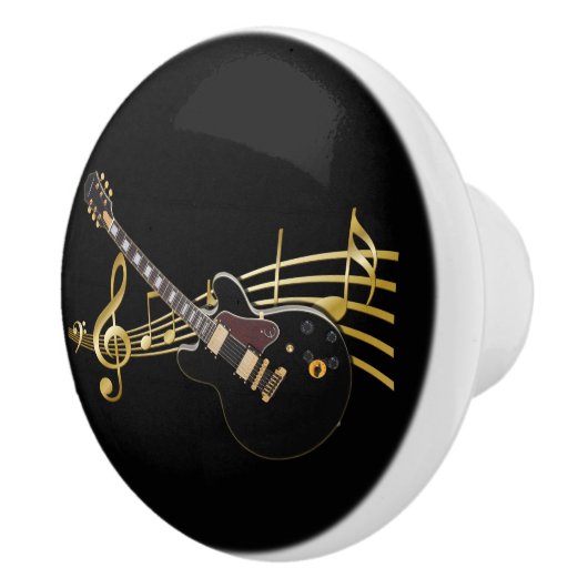 Schwarzer Gitarren-Griff Keramikknauf (Rechts)