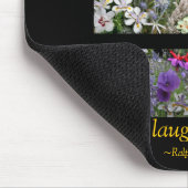 Schwarzer Glasfenstergarten Mousepad (Ecke)