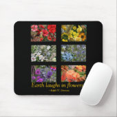 Schwarzer Glasfenstergarten Mousepad (Mit Mouse)