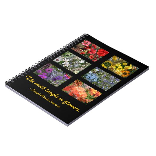 Schwarzer Glasfenstergarten Notizblock (Linke Seite)