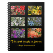 Schwarzer Glasfenstergarten Notizblock (Vorderseite)