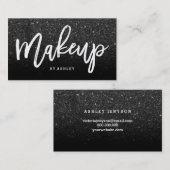 Schwarzer Glitter des Make-upkünstler Visitenkarte (Vorne/Hinten)