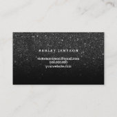Schwarzer Glitter des Make-upkünstler Visitenkarte (Rückseite)