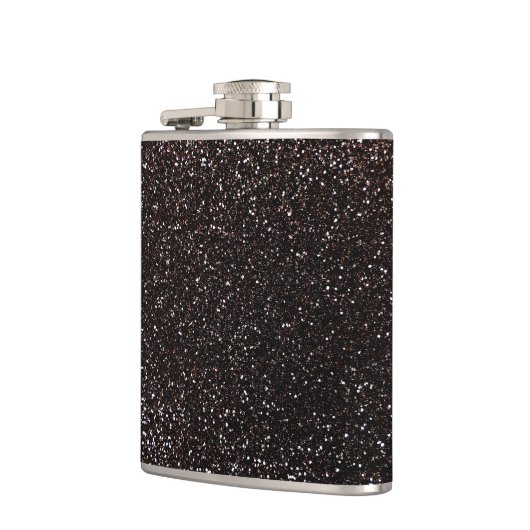 Schwarzer Glitter Flachmann (Links)