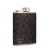 Schwarzer Glitter Flachmann (Rechts)