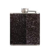 Schwarzer Glitter Flachmann (Rückseite)