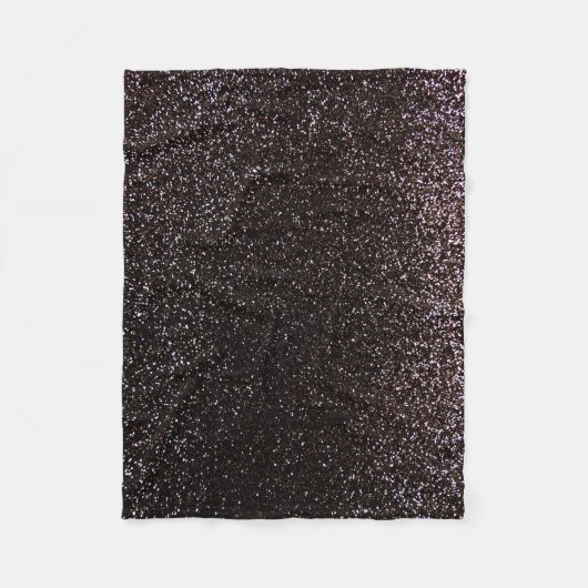 Schwarzer Glitter Fleecedecke (Vorderseite)