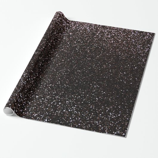 Schwarzer Glitter Geschenkpapier (Ungerollt)