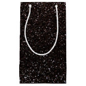 Schwarzer Glitter Kleine Geschenktüte (Vorderseite)