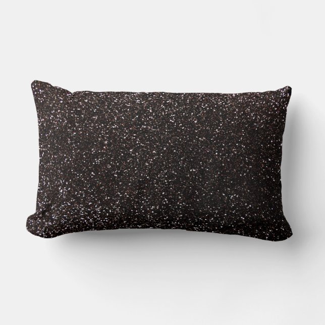 Schwarzer Glitter Lendenkissen (Vorderseite)