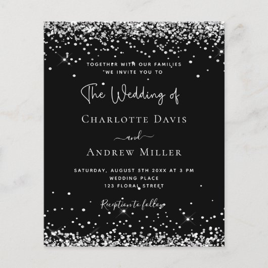 Schwarzer Glitzer (Vorderseite)